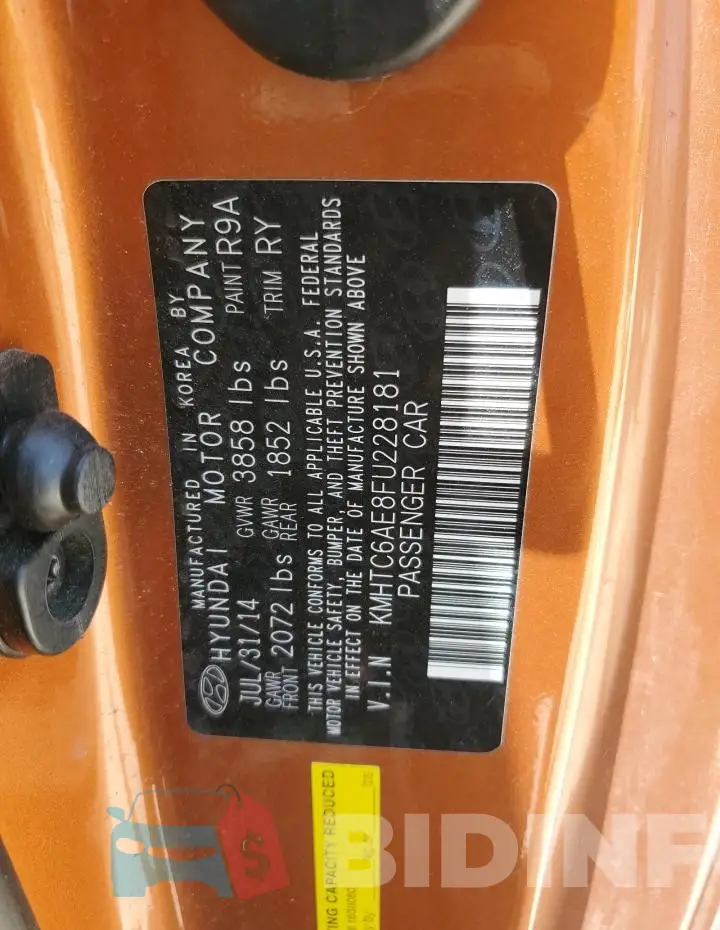 KMHTC6AE8FU228181 Photo# 12