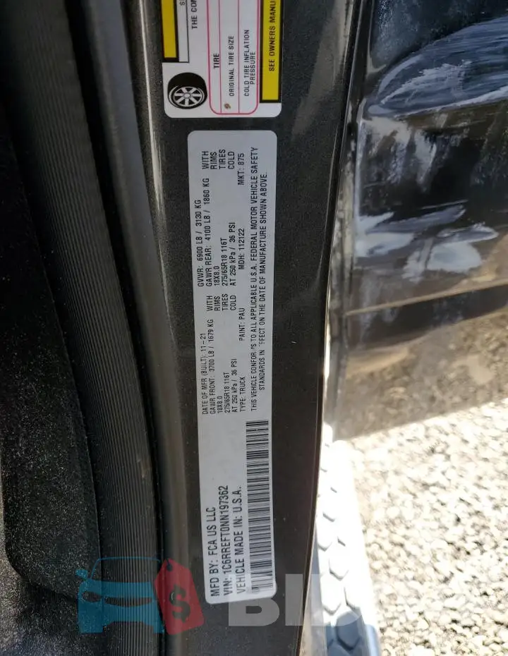 1C6RREFT0NN197362 Photo# 12