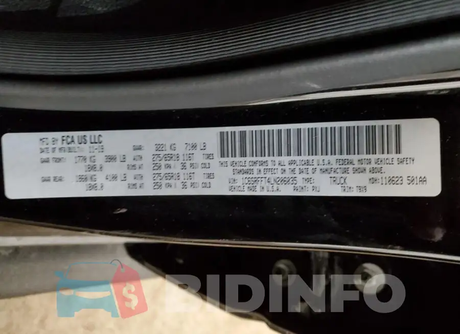 1C6SRFFT4LN206035 Photo# 12
