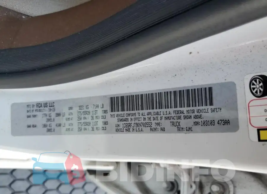 1C6SRFJT9KN702552 Photo# 12