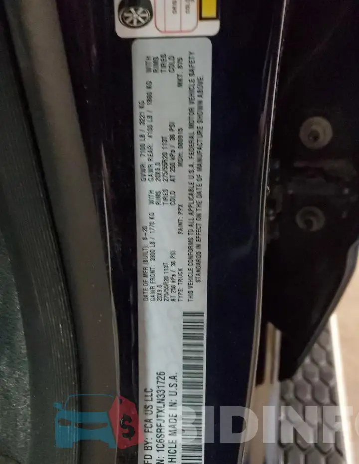 1C6SRFJTXLN331726 Photo# 12