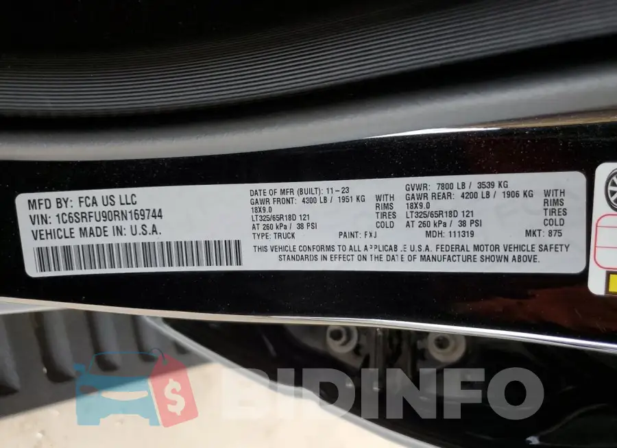 1C6SRFU90RN169744 Photo# 13