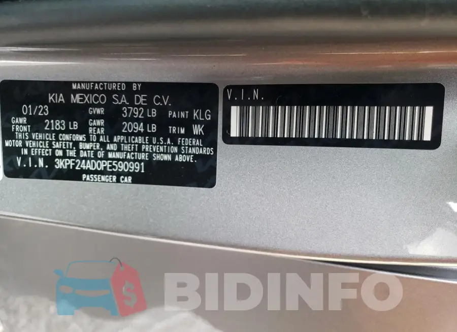 3KPF24AD0PE590991 Photo# 12