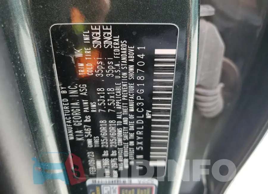 5XYRLDLC3PG187041 Photo# 13