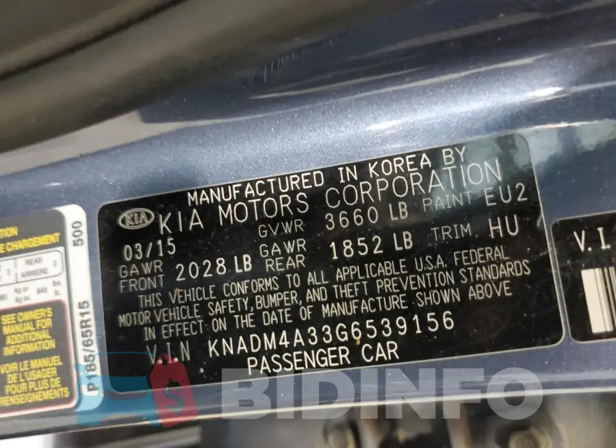 KNADM4A33G6539156 Photo# 13