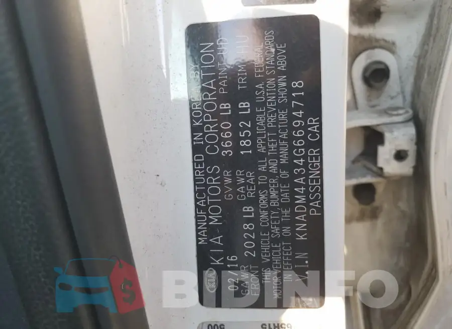 KNADM4A34G6694718 Photo# 12