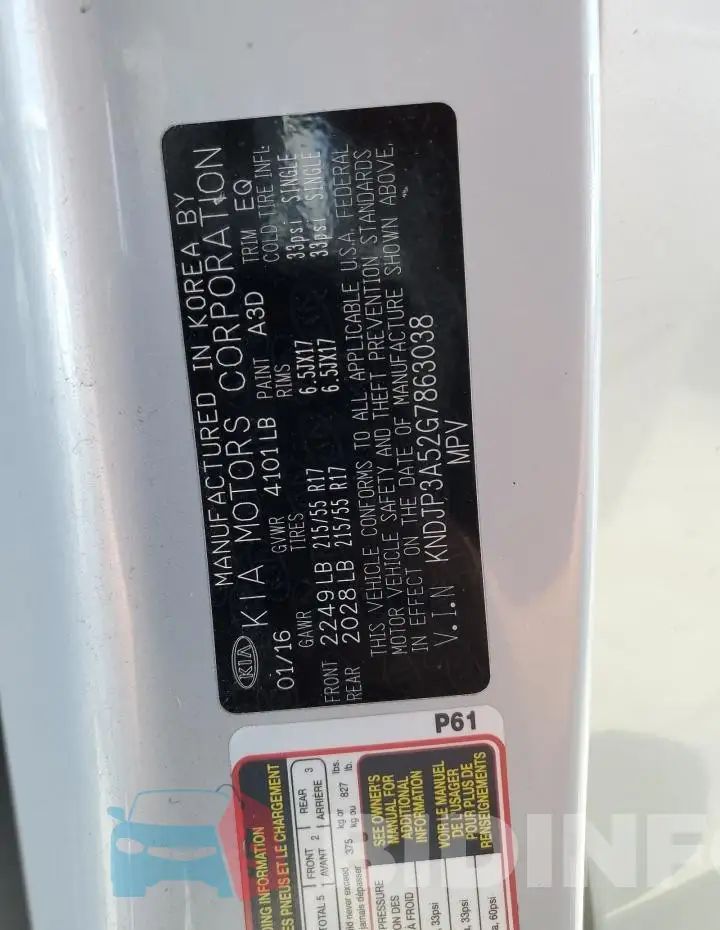 KNDJP3A52G7863038 Photo# 13