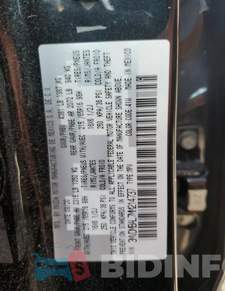 3MVDMBAL7MM214737 Photo# 12