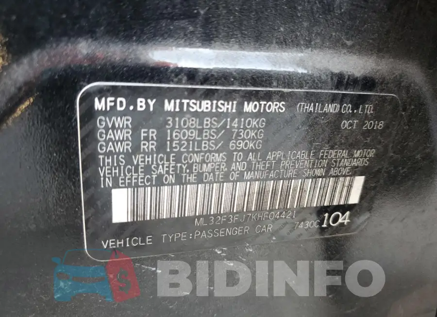 ML32F3FJ7KHF04421 Photo# 12