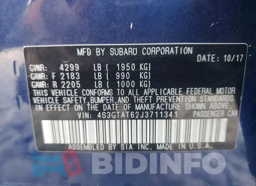 4S3GTAT62J3711341 Photo# 14