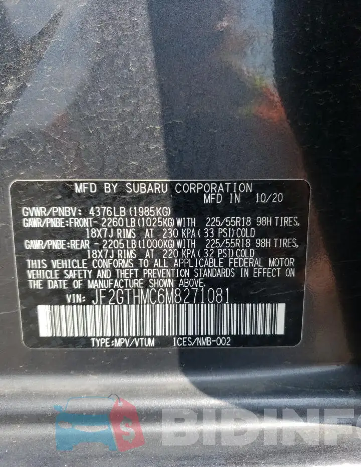 JF2GTHMC6M8271081 Photo# 13