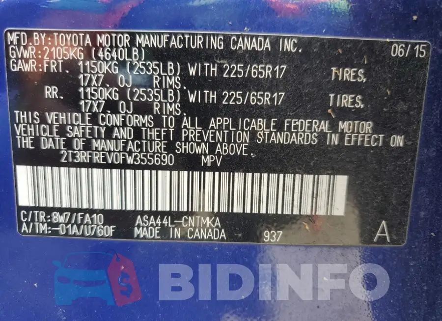 2T3RFREV0FW355690 Photo# 13