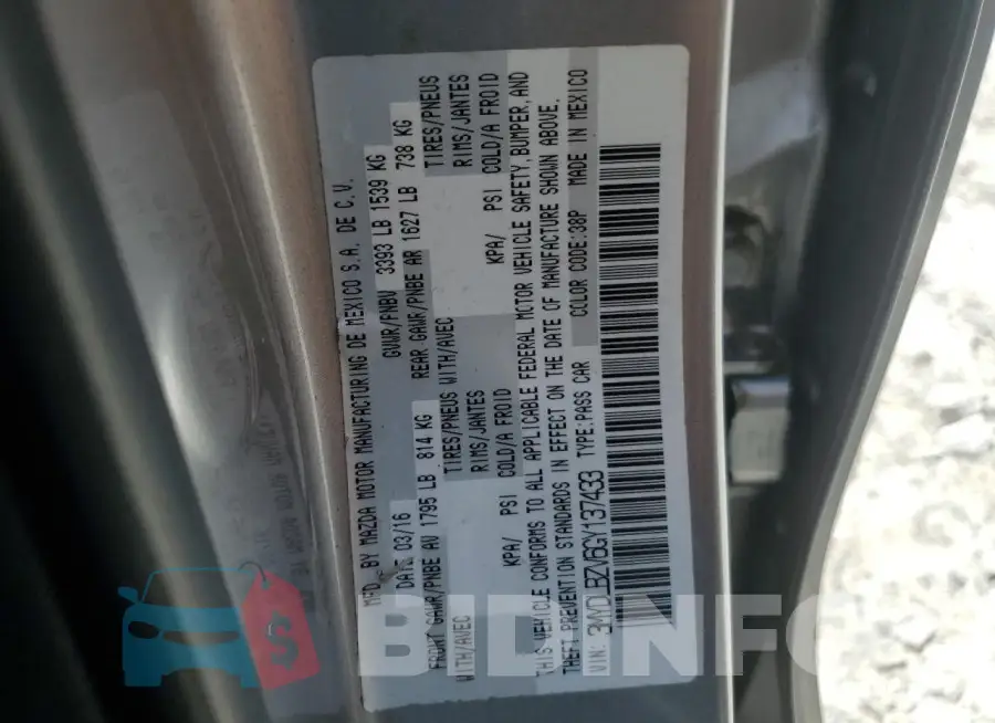 3MYDLBZV6GY137433 Photo# 13