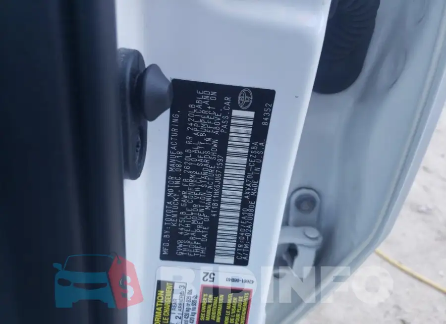 4T1B11HK6JU671597 Photo# 13