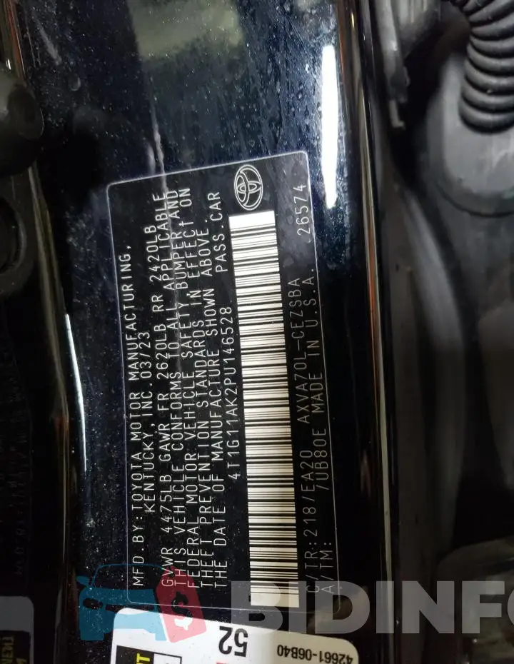 4T1G11AK2PU146528 Photo# 12