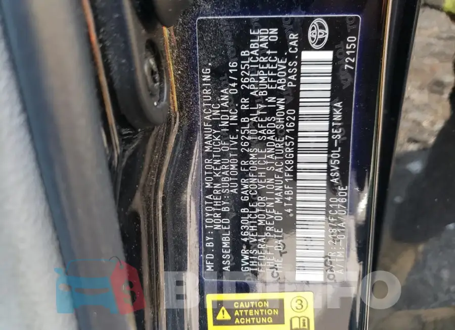 4T4BF1FK8GR571620 Photo# 12