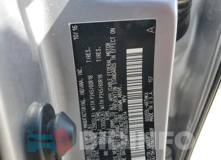 5TDJKRFH9GS351514 Photo# 13