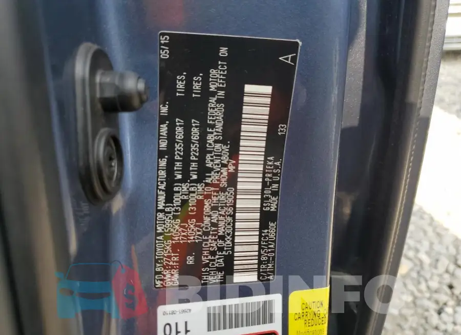 5TDKK3DC9FS619050 Photo# 12