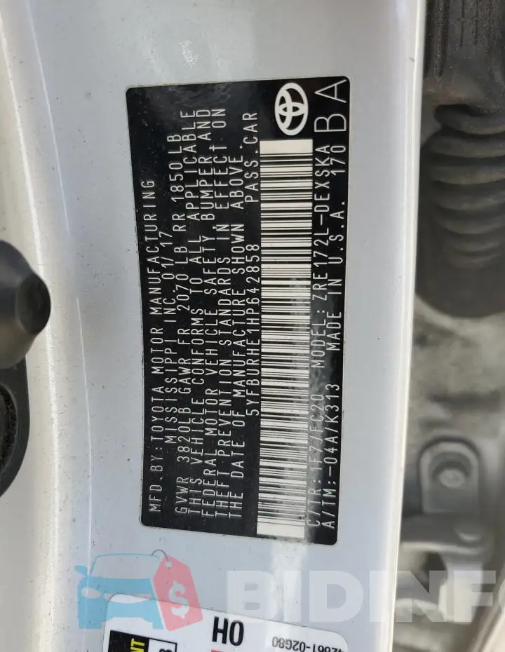 5YFBURHE1HP642858 Photo# 12