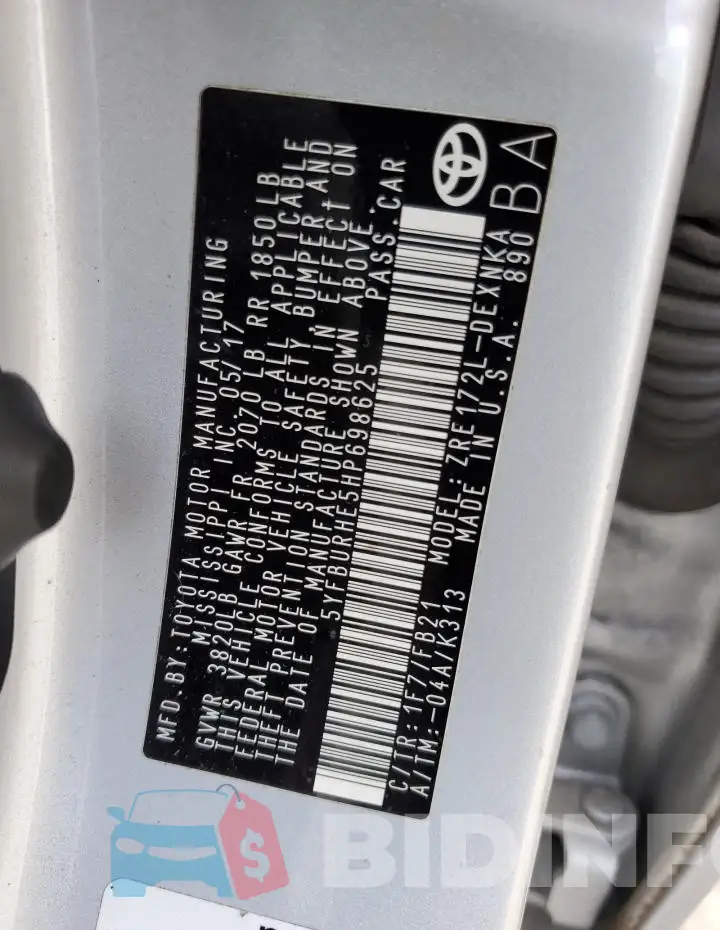 5YFBURHE5HP698625 Photo# 12