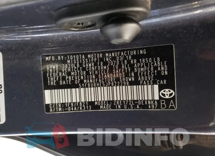 5YFBURHE5JP822298 Photo# 12