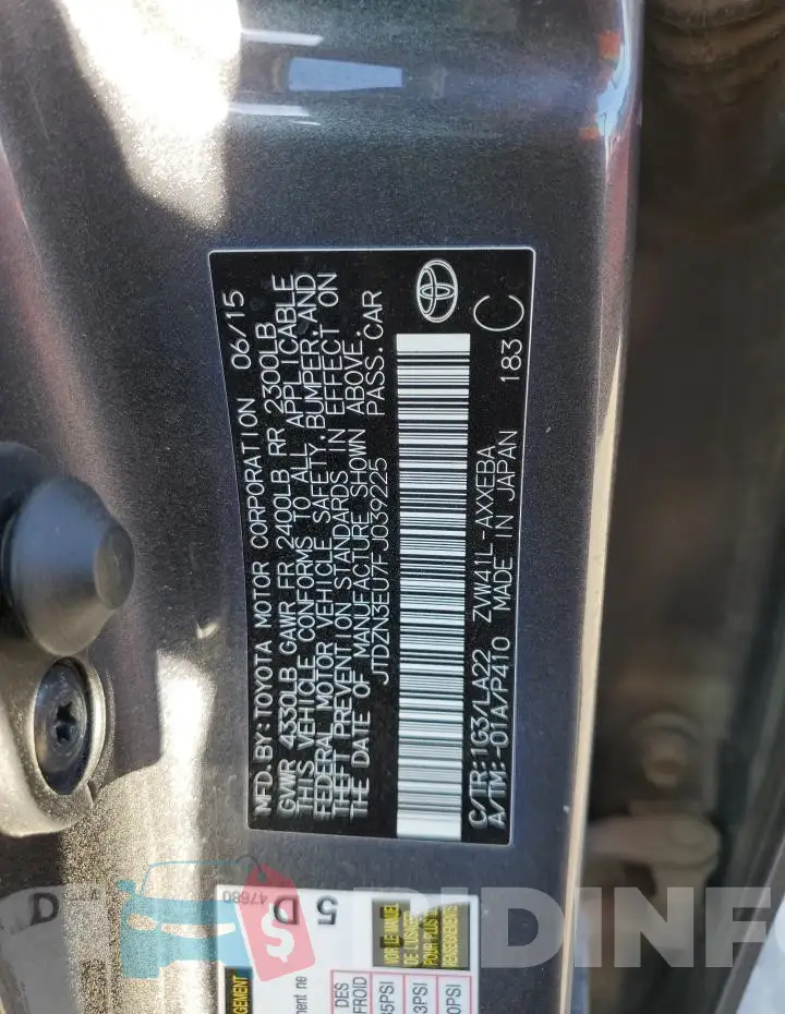 JTDZN3EU7FJ039225 Photo# 12