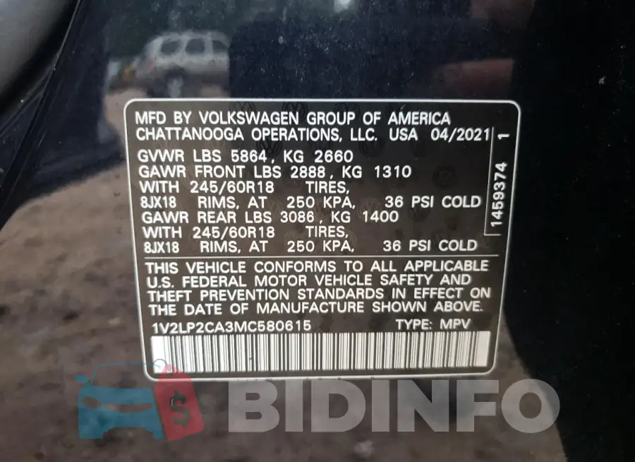 1V2LP2CA3MC580615 Photo# 13