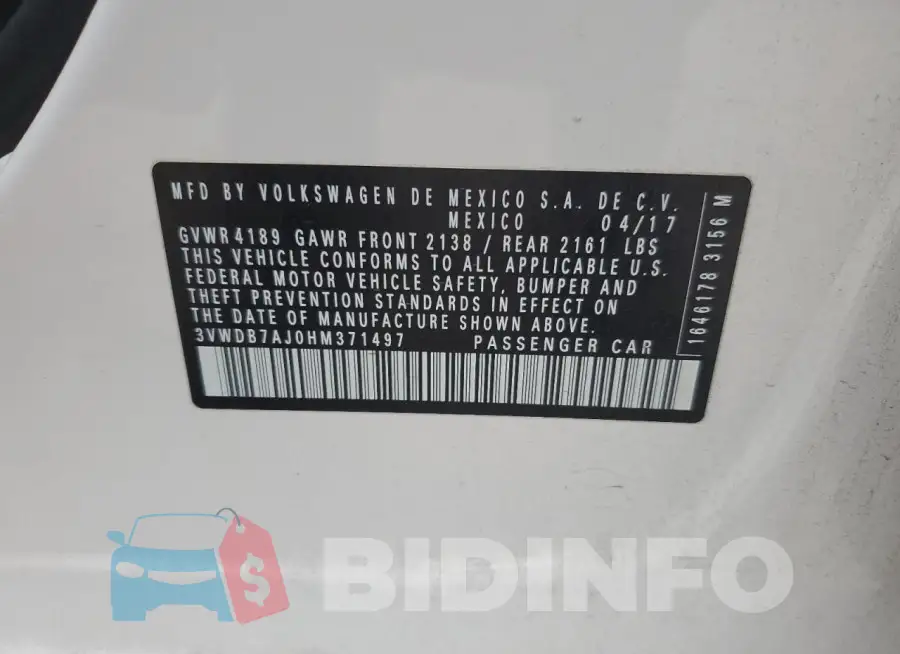 3VWDB7AJ0HM371497 Photo# 12