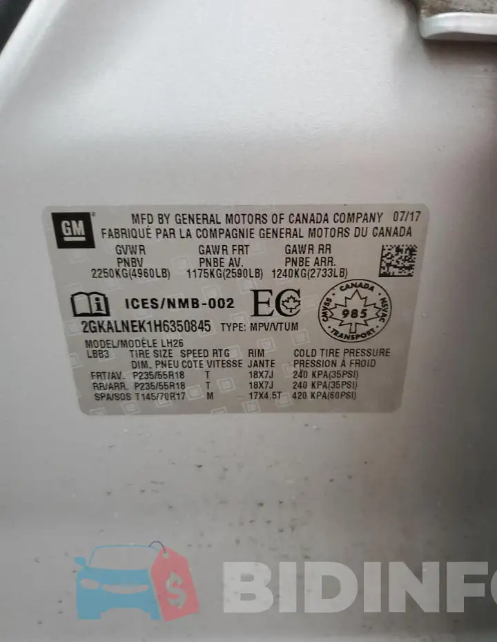 2GKALNEK1H6350845 Photo# 13