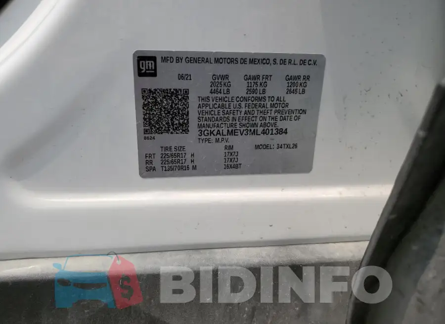 3GKALMEV3ML401384 Photo# 13