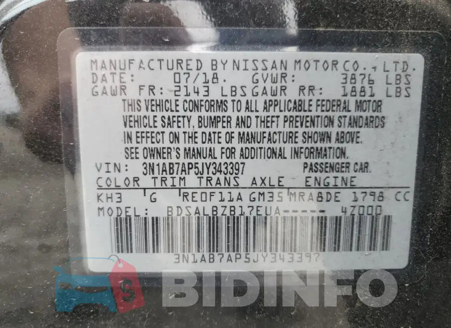 3N1AB7AP5JY343397 Photo# 13