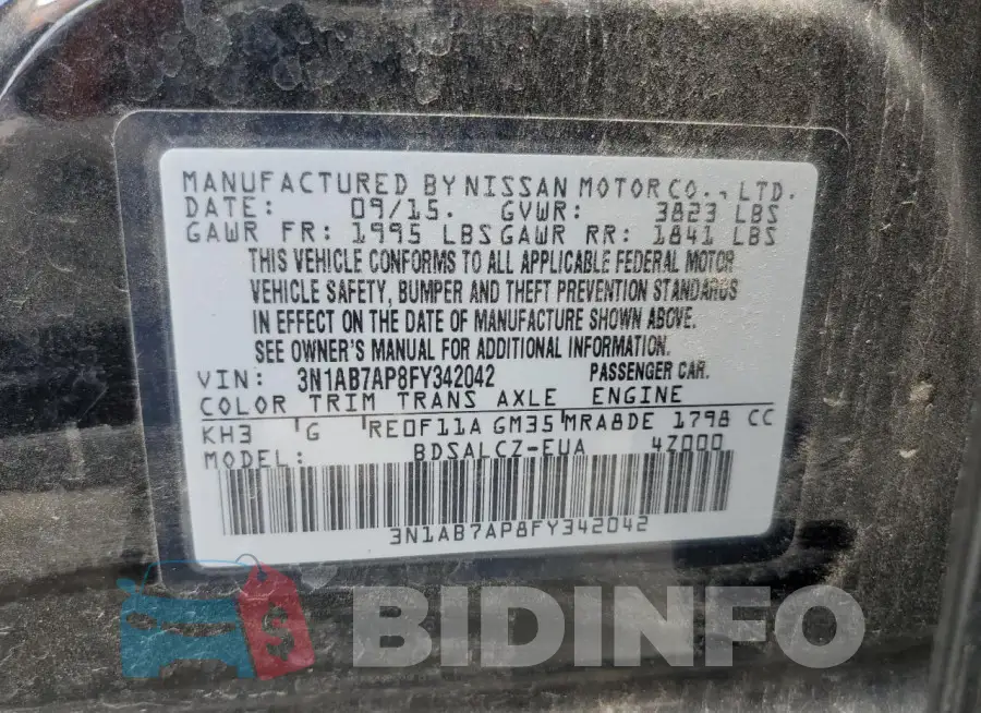 3N1AB7AP8FY342042 Photo# 12
