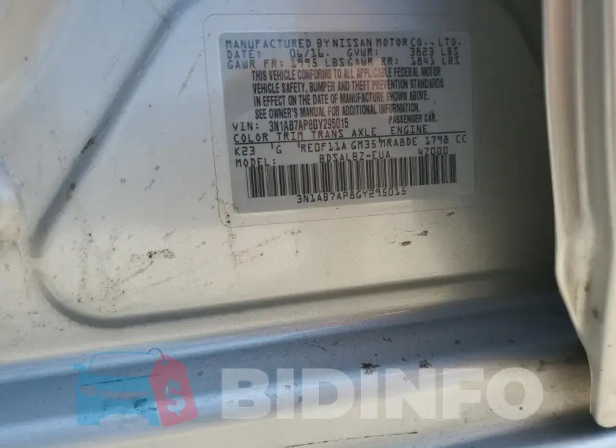 3N1AB7AP8GY295015 Photo# 13