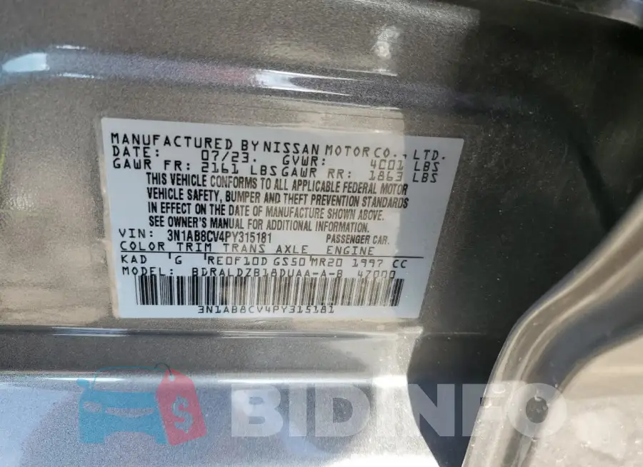 3N1AB8CV4PY315181 Photo# 12