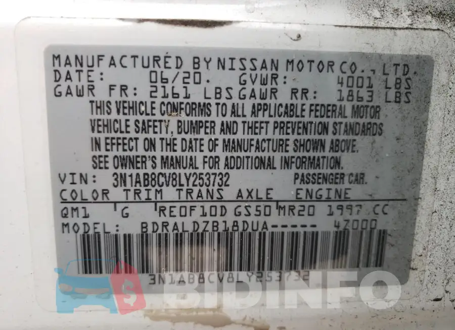 3N1AB8CV8LY253732 Photo# 12