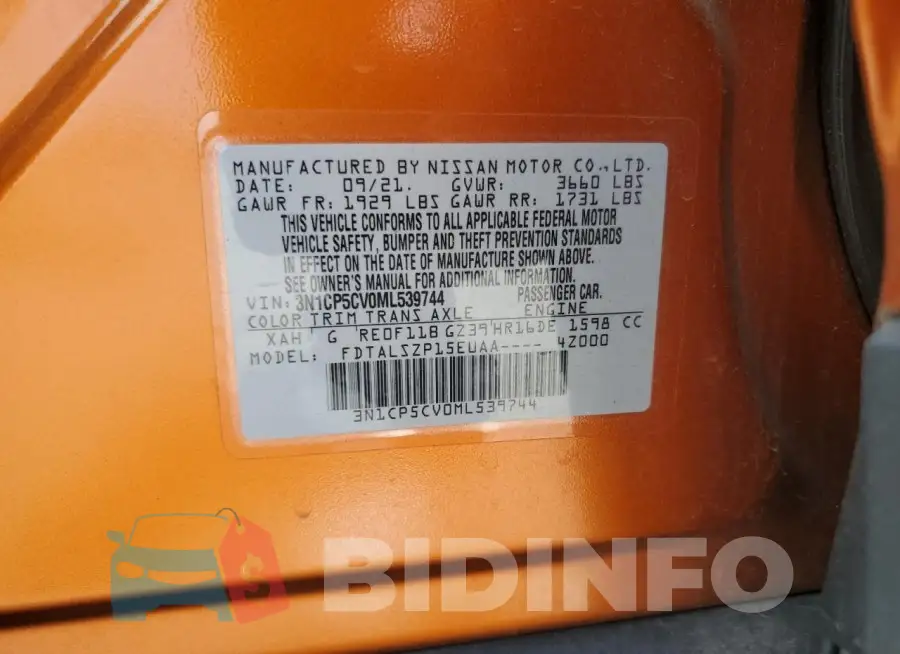 3N1CP5CV0ML539744 Photo# 12