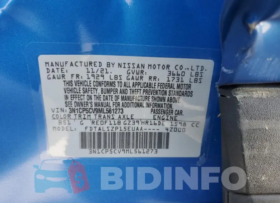3N1CP5CV9ML561273 Photo# 13