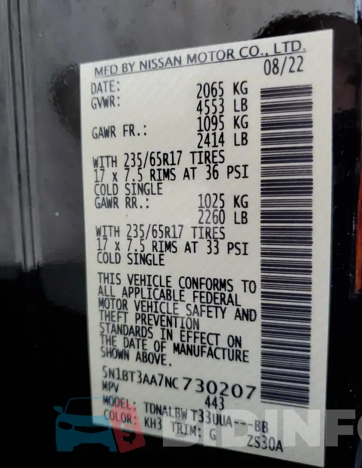 5N1BT3AA7NC730207 Photo# 13