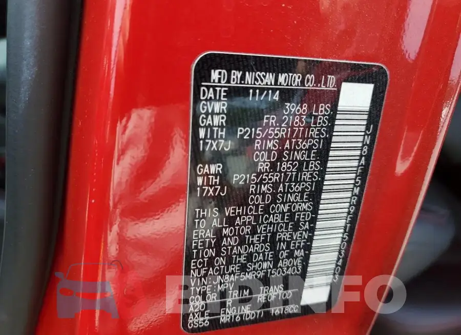 JN8AF5MR9FT503403 Photo# 13