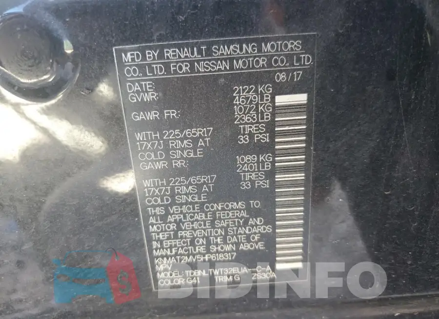 KNMAT2MV5HP618317 Photo# 13