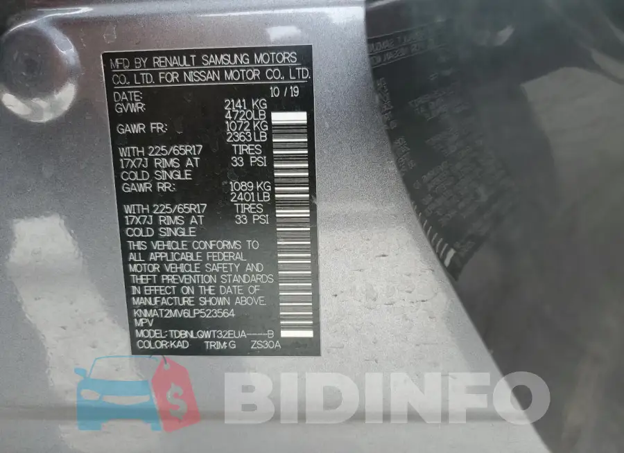 KNMAT2MV6LP523564 Photo# 12