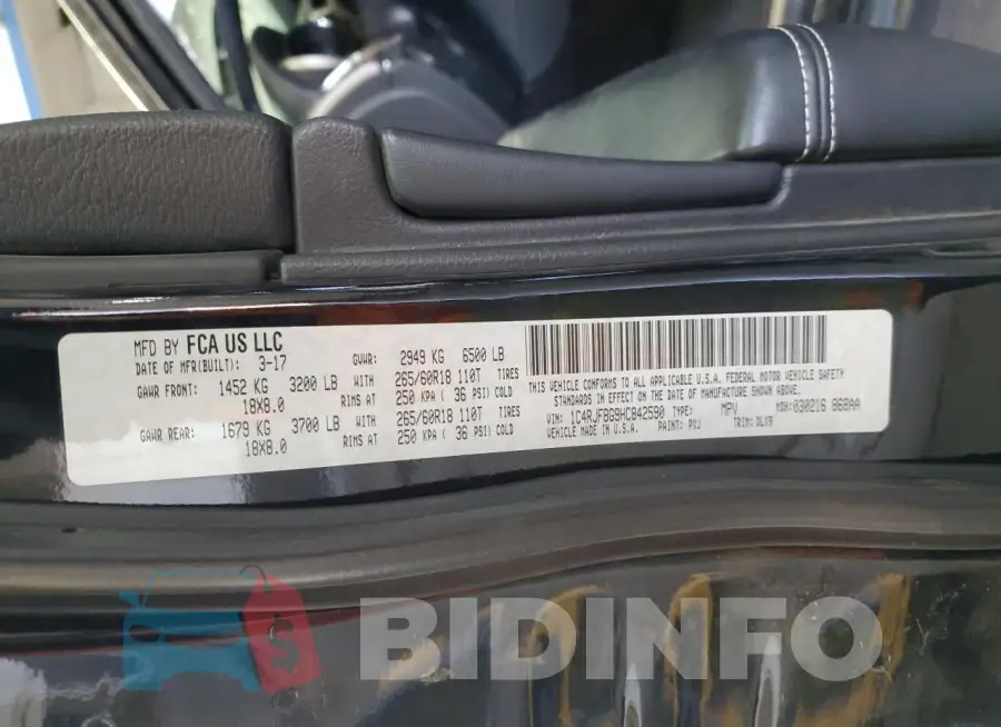 1C4RJFBG9HC842590 Photo# 12