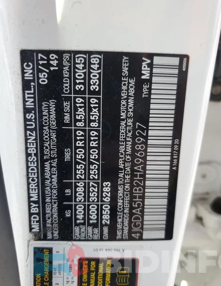 4JGDA5HB2HA968927 Photo# 13