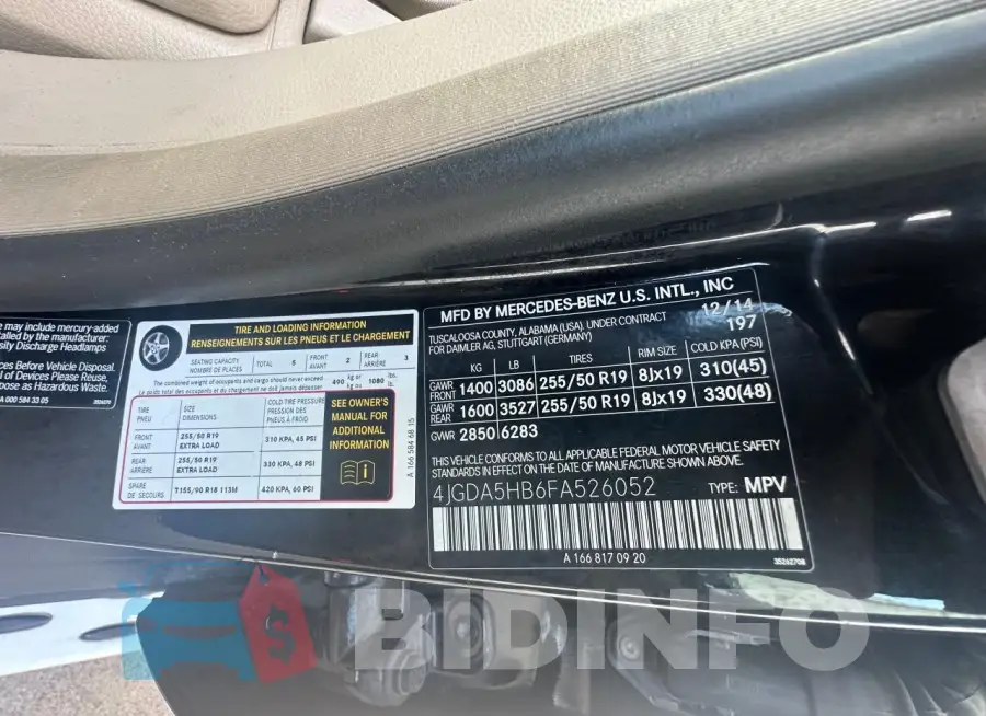 4JGDA5HB6FA526052 Photo# 10