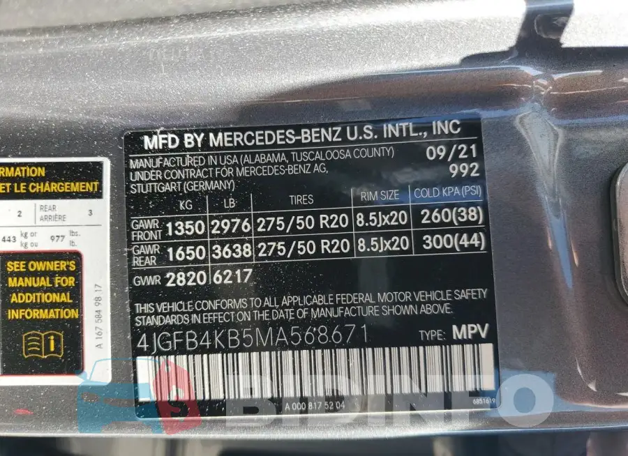 4JGFB4KB5MA568671 Photo# 13