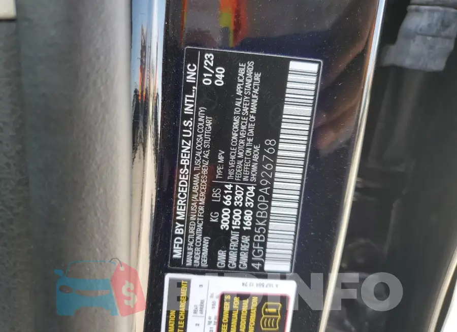 4JGFB5KB0PA926768 Photo# 14