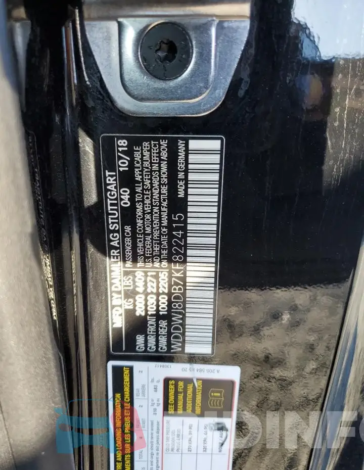 WDDWJ8DB7KF822415 Photo# 13