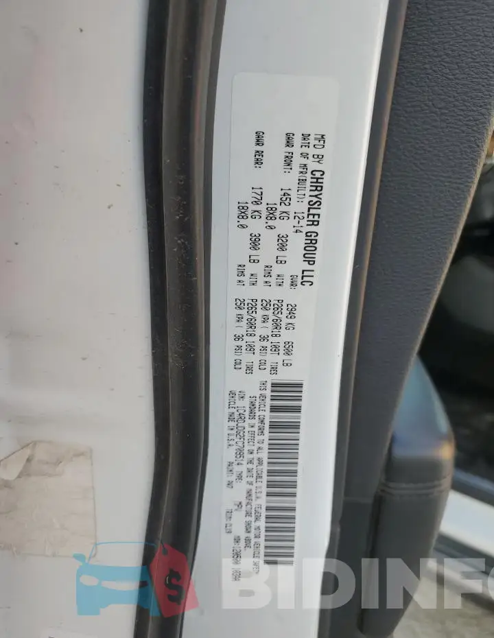 1C4RDJDG2FC709514 Photo# 13