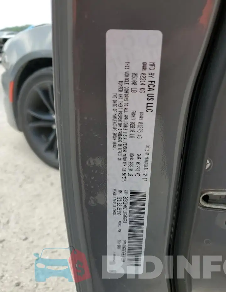 2C3CDXHG1JH206683 Photo# 12