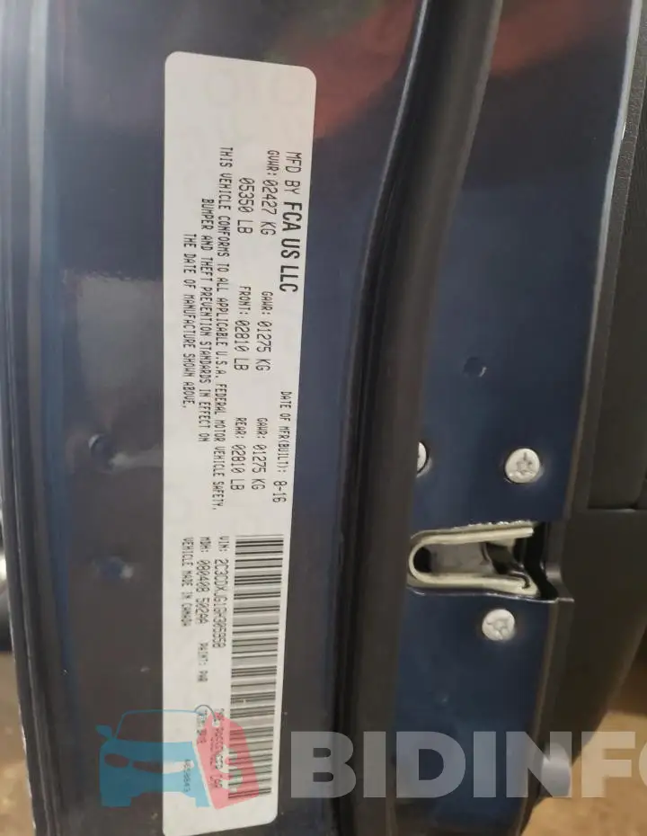2C3CDXJG1GH305958 Photo# 12